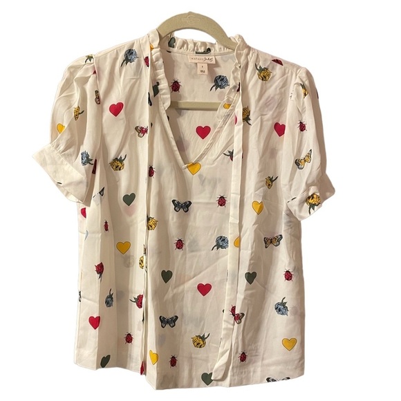 MAISON JULES FUN PATTERN BLOUSE - Picture 1 of 5